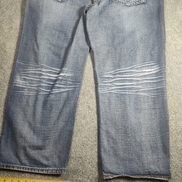 Axe & Crown Jeans Mens Size 48x32 Light Wash Denim Blue Relaxed Fit Distressed - Picture 12 of 16